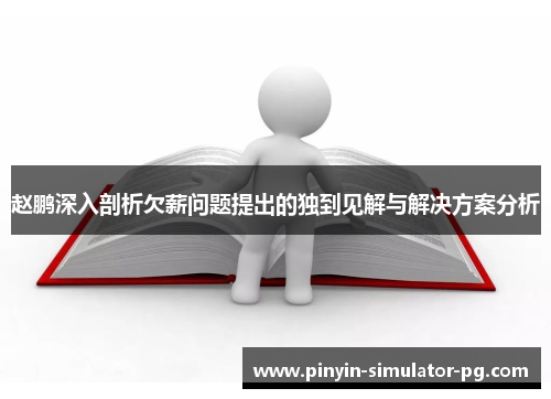 赵鹏深入剖析欠薪问题提出的独到见解与解决方案分析